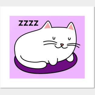 Cat Sleeping Posters and Art